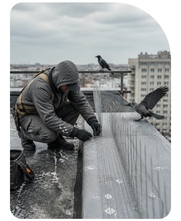 Защита от ворон под ключ в Ломоносове по цене от 5123 р. | Сенат-Лмн